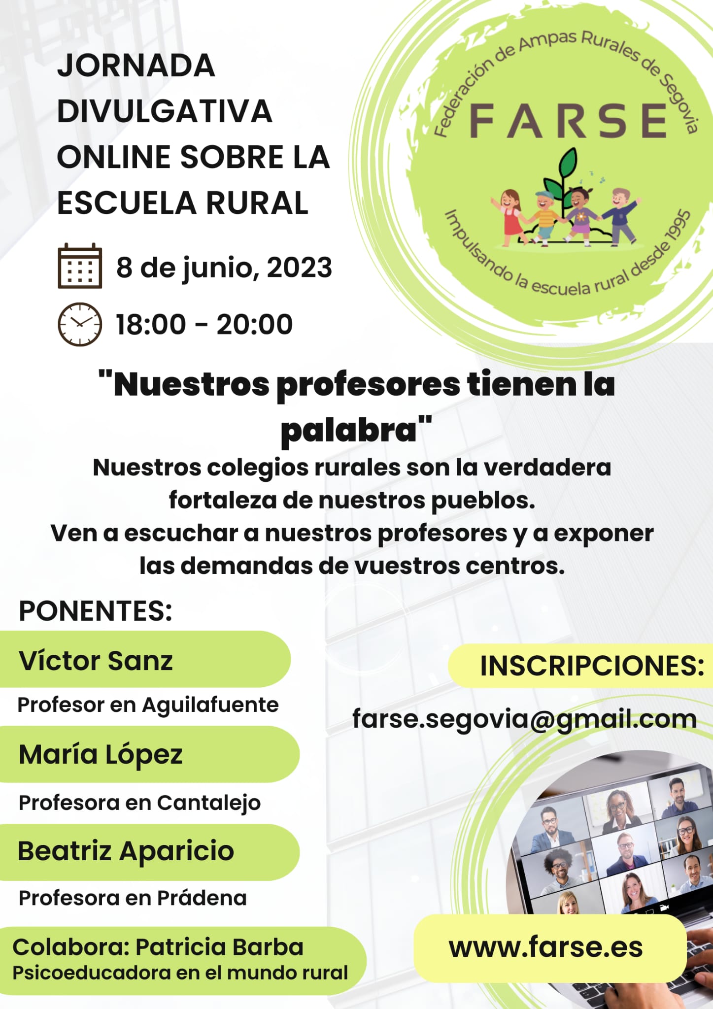 Jornada online sobre la escuela rural