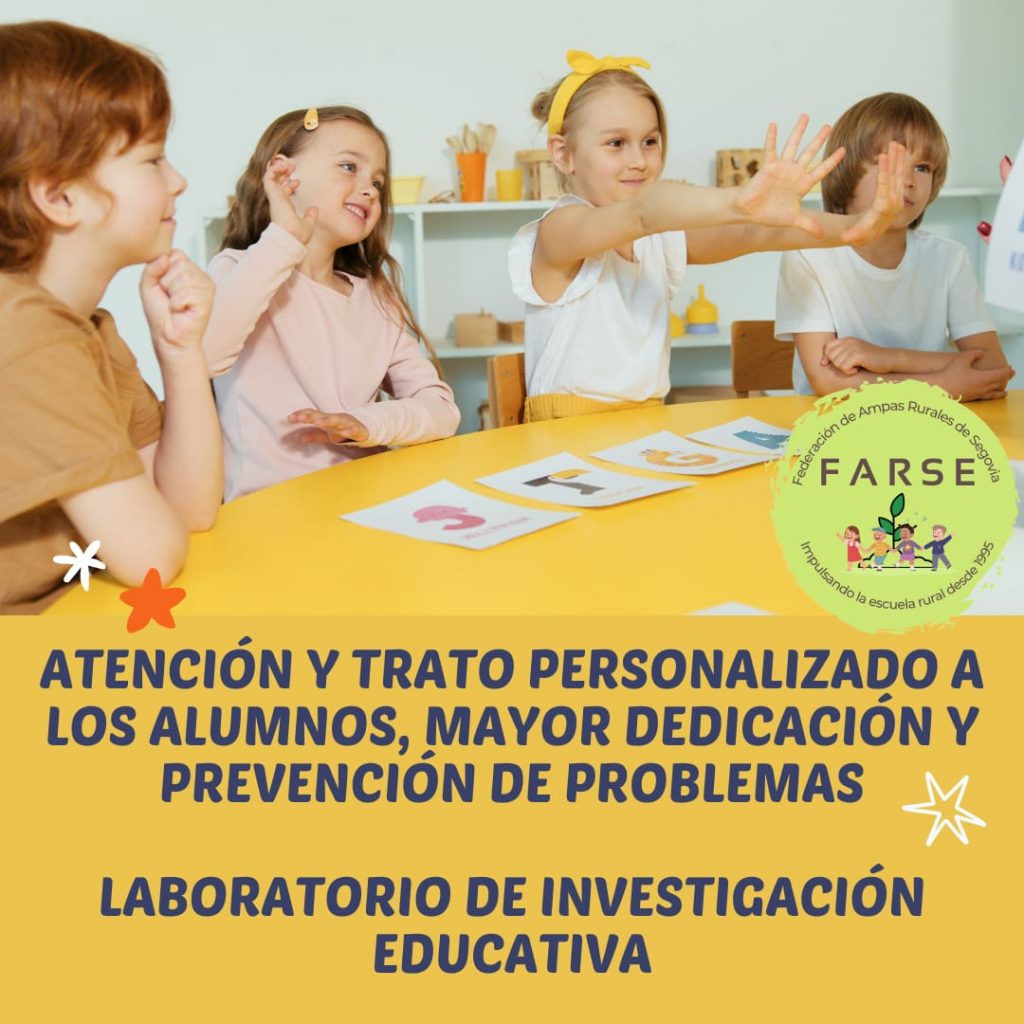 Atención y trato personalizado a los alumnos, mayor dedicación y prevención de problemas. 
Laboratorio de investigación educativa