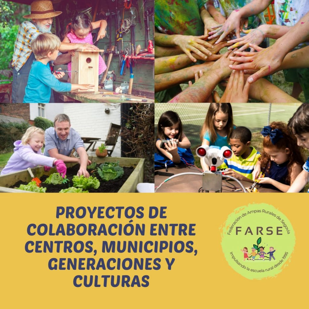 Proyectos de colaboración entre centros, municipios, generaciones y culturas.